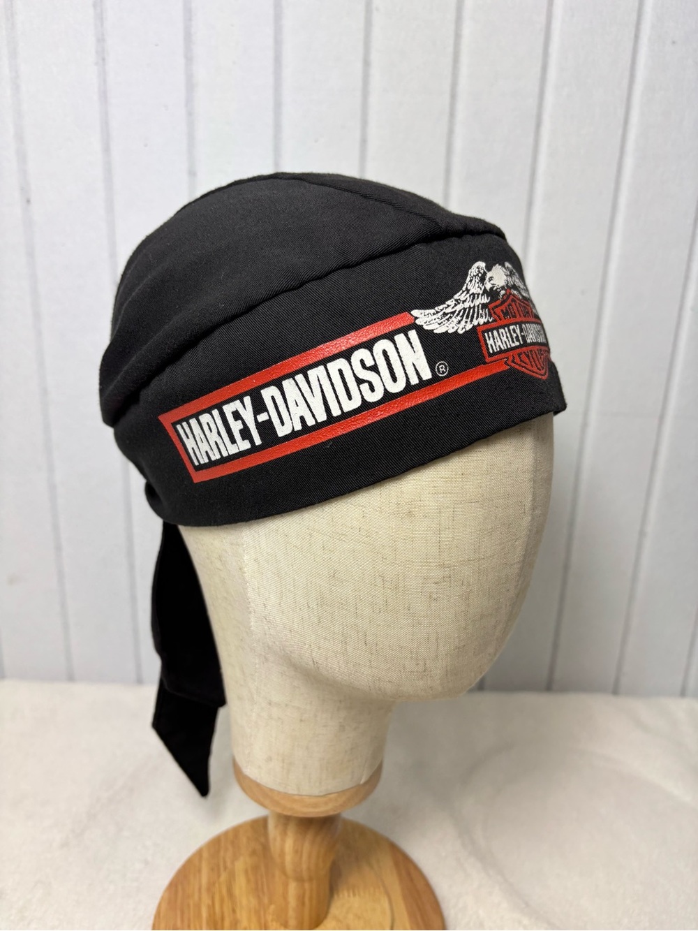 Harley-Davidson Black Logo Skull‎ Cap Durag  Bandana OS
